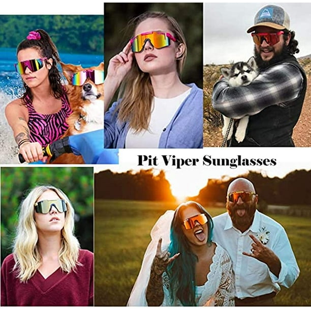 Pit Viper Glasses Polarized Outdoor Windproof Cycling Glasses for Men and  Women