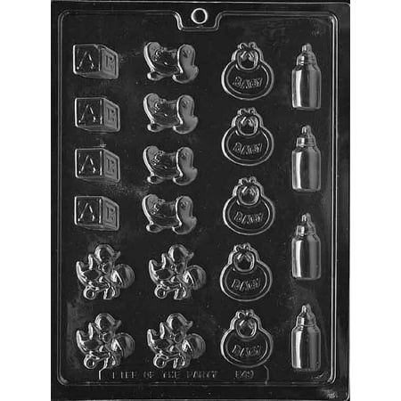 Party Bib - Baby Assorted Bite Size Blocks Ducks Cradle Bib Bottle Chocolate Mold Party Favor Shower Mould Soap Candy m147