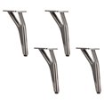 thumbnail image 1 of 4 piezas de patas de metal para muebles, patas de sofá para el hogar, escritorios, mesas, mesitas de noche Negro 18cm, 1 of 8