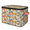 Multicolor 2, variant on ADECORIVY Retro Compass Storage Bin with Lid, Decorative Storage Boxes Cube for Shelves, Foldable Storage Baskets Closet Clothes Organizer with Handles