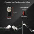 thumbnail image 4 of Conector Enchufable de Doble Cable 20 Piezas con Hebilla Bloqueo, Conectores Enchufables Terminal Compacto Universal 2 Pines y VíAs, 4 of 6