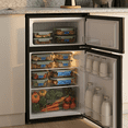 thumbnail image 2 of Frigobar Refrigerador 80 Litros con Congelador, Negro, Mini Bar Compacto, Silencioso y Ahorrador Ideal para Oficina, Recamara y Hotel, 2 of 8