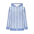thumbnail image 6 of Azrian Women’s Striped Full Zip Hoodie Sweatshirt,Ladies Long Sleeve Hooded Outerwear Sizes S-3XL, 6 of 6