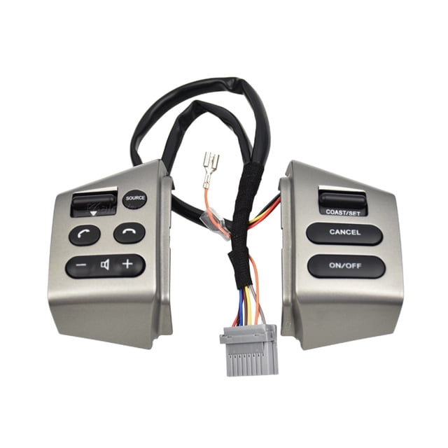 FLhrweasw Botón control del volante 12V para Livina 2007-2010 (Plata)