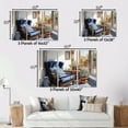 thumbnail image 4 of Designart "Vibrant Serape Blue and Beige Mexican Art" Mexican Floater Framed Wall Art Print, 4 of 7