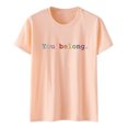 thumbnail image 1 of Blusa informal de manga corta con estampado de cuello redondo para mujer Fridja  ghk2640, 1 of 3