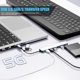 thumbnail image 4 of Aluminio 7 en 1 USB C/USB Hub, 2* USB C y 5* USB, USB 3.0 y USB 2.0 Puertos, Adaptador divisor USB portátil ultra delgado para computadora portátil, PS4, unidad flash, HDD, Xbox, impresora, ratón, 4 of 7