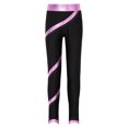 thumbnail image 3 of iixpin Kids Girls Figure Ice Skating Pants Training Practice Skating Leggings Spiral Tight Pants Pink 10, 3 of 7