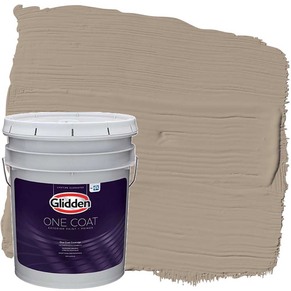 Glidden One Coat Exterior Paint and Primer, Diversion / Gray, 5 Gallons