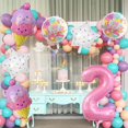 thumbnail image 3 of Globos para decoración de fiesta con forma de helado, número 2, color rosa, 3 of 7