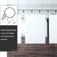 thumbnail image 3 of HOOWIFFY 2Sets Stainless Steel Picture Rail Hanging System with Adjustable Wire Rope for Home Gallery Office Use, 3 of 8
