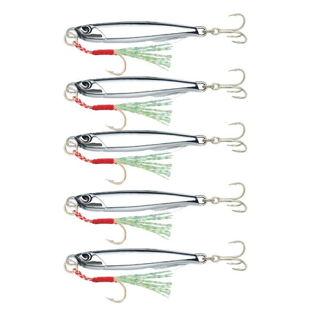1. 5Pcs Fishing Lures Metal Jigs Spinner Baits Long Casting Jigging Spoon Swimbait Easy to Use