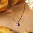 thumbnail image 2 of Collar con colgante deslizante solitario JeenMata 1.5 TCW Turmalina rosa Chapado en oro blanco, 2 of 6