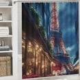 thumbnail image 6 of Patifu Skyscraper Theme Bathroom Shower Curtain Set with Hooks, Polyester Waterproof Shower Curtain for Bathroom with HD Print, Easy to Install and Maintain 36"x72, 6 of 7