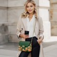 thumbnail image 2 of Pzuqiu Yellow Flower Women Leather Crossbody Bag Soft Functional Quilted Crossbody Purse for Women with Chain Strap Trendy Exquisite Fashion for Daily Life Shopping, 2 of 7