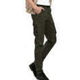 thumbnail image 2 of ETHANOL Men's Relaxed Cargo Pants with 6 Big Pockets Casual Work Combat Trousers, 2 of 7