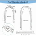 thumbnail image 2 of 6pcs 3 Sizes Bag Strap Chains 8/16/24Inch 21/40/60cm Purse Extender Bag Extender Chains Purse Chains Aluminum Curb Link Chains with Alloy Swivel Clasps Silver, 2 of 8