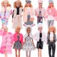 thumbnail image 2 of Conjunto de chaleco de piel para muñeca, abrigo + vestido/traje informal para Barbies de 11,8 pulgadas, accesorios de ropa, chaqueta de felpa, regalo para niños, 4 Uds., 2 of 4