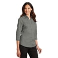 thumbnail image 4 of Port Authority Ladies 3/4 Sleeve SuperPro Twill Shirt-4XL (Monument Grey), 4 of 6