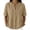 Khaki, variant on Womens Ruched Elbow Sleeve Shirts with Botton Summer Botton Up Casual Cotton V Neck Blouse Loose Fit Plain Trendy Vacation Tops