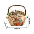 thumbnail image 2 of EIMELI Bunny Pot de Plantes Succulentes Style Rustique en Céramique avec Poignée, 2 of 15