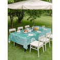 thumbnail image 4 of Outdoor Tablecloths with Umbrella Hole & Zipper, Teal Coastal 54x80 Inch Tablecloth Rectangle, Starfish Coral Summer Beach Ocean Waterproof Table Cloth, Patio/Pool/Picnic Table Covers, 4 of 8