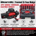 thumbnail image 2 of X-BULL 10000LB 12V Waterproof Winch Kit with Synthetic Rope Hawse Fairlead for Truck Jeep Off Road, 2 of 12