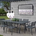thumbnail image 6 of Outdoor TV Cover 40x25x4.5in, Rustic Purple Flower Butterfly Weatherproof TV Screen Protector with Zipper, Pastoral Black White Plaid Outside Television Cover Fits Up to 40-43", 6 of 9