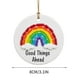 thumbnail image 1 of Adorno de la amistad en forma de corazón de vidrio marino, adorno colgante de acrílico para árbol de Navidad o el hogar, símbolo de amor y optimismo, recuerdo artesanal., 1 of 4