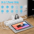 thumbnail image 2 of Power Strip Solidock Flat Plug, 20 salidas, 6 puertos USB, cable de 3 m, 2 of 9