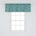 thumbnail image 2 of Ambesonne Turtle Window Valance, Floating Animals Flowers, 54" X 18", Petrol Blue Dark Teal, 2 of 3