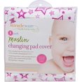 thumbnail image 2 of MiracleWare 8344 Radiant Orchid Stars Muslin Changing Pad Cover, 2 of 2