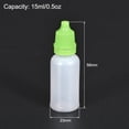 thumbnail image 4 of Uxcell 15ml/0.5oz Plastic Small Mouth Empty Squeezable Drop Bottles Green 10 Count, 4 of 6