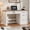 Unique White, variant on Vabches Farmhouse Wood 47" Executive Desk, Home Office Computer Desk with Charging Station and File Drawer