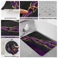 thumbnail image 6 of Marble Black Bath Mat 3 Piece Bathroom Rug Set, Purple Gold Art Abstract Vintage Farmhouse Non Slip Bath Rug Contour Mat and Toilet Lid Cover, Absorbent Shower Mats Soft Bath Rugs and Mats Sets, 6 of 8