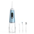 thumbnail image 2 of Diente inalámbrico Irrigador Rotativo Pantalla digital 350 ml Flosser de agua Portátil Dientes de viaje Herramienta de limpieza Lavado de boca Suministros Azul seitruly CE001382-04B, 2 of 7