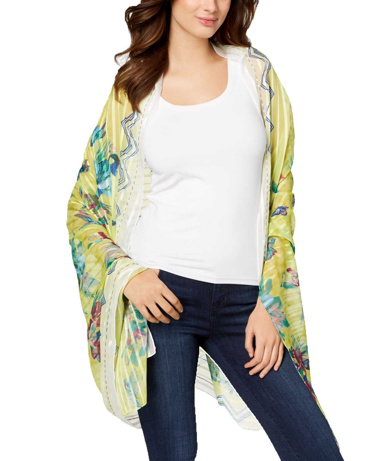 INC International Concepts Haut Paysan Flammé Trou De Serrure Pour Femme