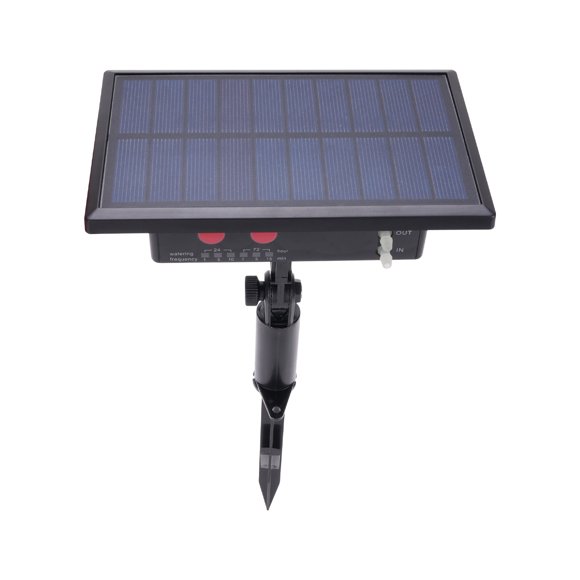 Solar Drip Irrigation Kit with 6 Timer Modes, 400ml / min Flowrate Automatic Plant Watering Devices for 10 Potted Plants with Inserted Stake 33ft Hose 10 Tee Connectors 10