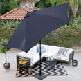 thumbnail image 3 of Astella 11 ft shade essentials market crank-open tilt patio umbrella in polyester navy blue, 3 of 10