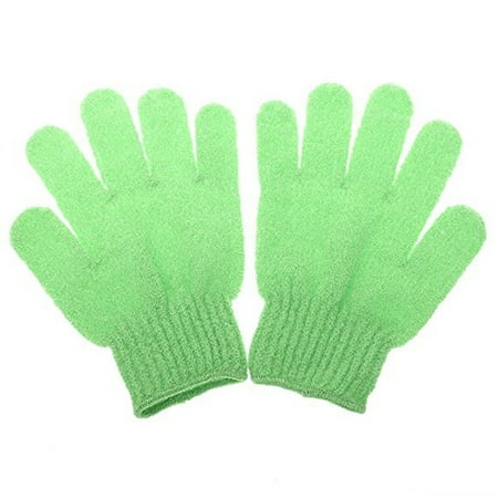 One Spa 1 1 Pcs Candy Color Shower Exfoliating Skin Spa Bath Gloves Massage Clean Hygiene Gloves green ()