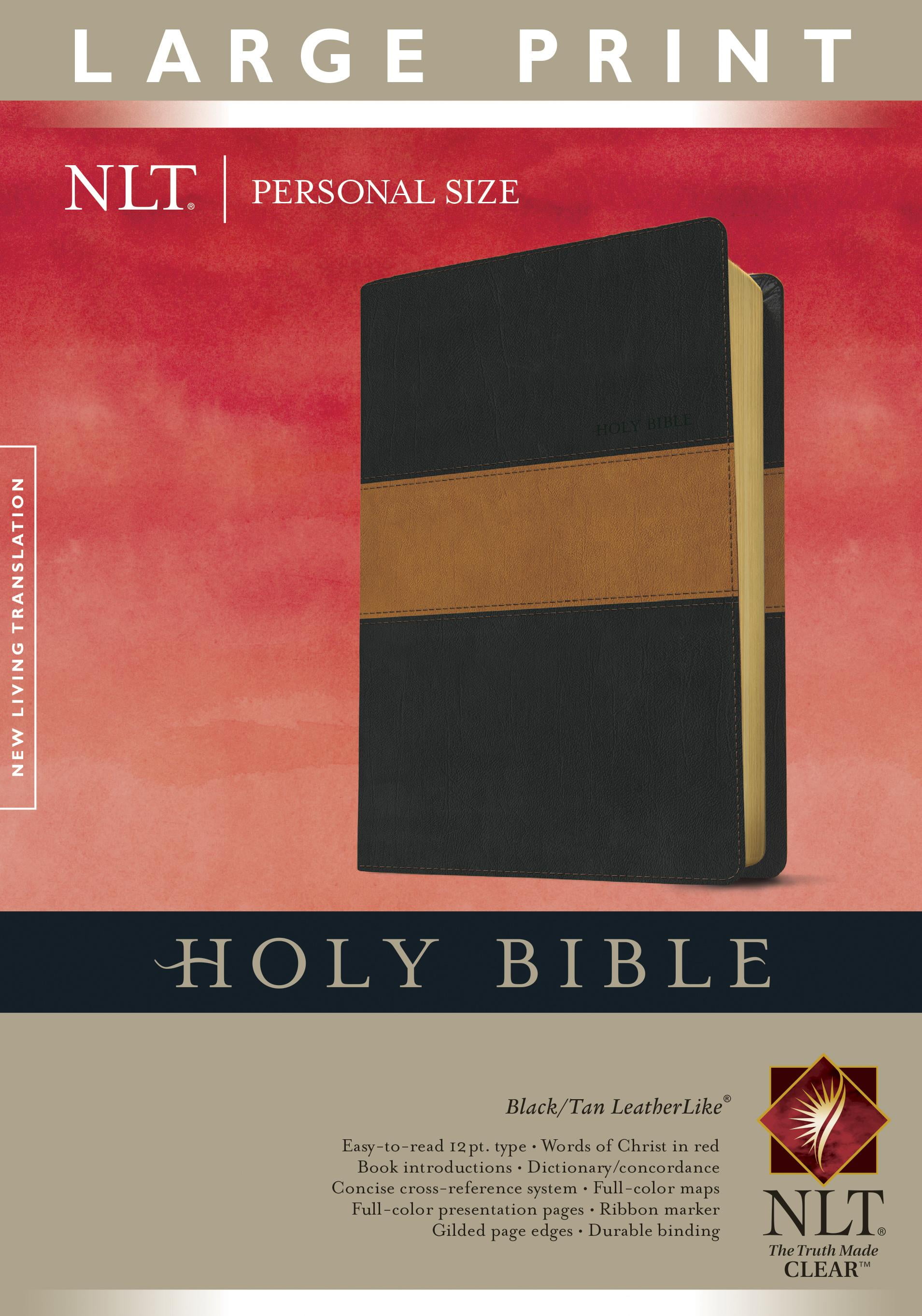 Holy Bible NLT, Personal Size Large Print edition, TuTone (Red Letter