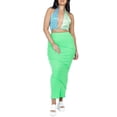 thumbnail image 1 of Txlixc Falda larga estirada de cintura alta con falda de lechuga de color sólido Txlixc moda, 1 of 6