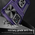 thumbnail image 3 of For Motorola Moto G Power 5G (2023) Case Heavy Duty with Camera Cover, Build in Kickstand & Magnetic Car, Military Grade Armor Protection Cover,Sturdy Rugged Shockproof Case, Purple, 3 of 10