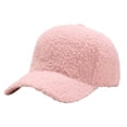 thumbnail image 1 of Gorras de béisbol de lana de cordero, cálidas, de felpa, estilo hip hop, para hombres, mujeres y viajes al aire libre, 1 of 5