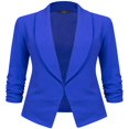 thumbnail image 1 of Made by Johnny Women‘s 3/4 Sleeve Blazer Open Front Cardigan Jacket Work Office Blazer S BLACK, 1 of 6