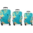 thumbnail image 3 of Travel Luggage Cover Luggage Protective Cover Fits 18-32 Inch Luggage Wheel Cover Patterned Travel Related Items Floral Luggage Cover Elastic Luggage Anti-scratch Luggage Cover Three Piece Set, 3 of 5