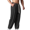 thumbnail image 1 of WRKEKC Joggers for Men Solid Color Stretch Belt Drawstring Ankle Pants with Comfort Fit for Running or Casual Use, 1 of 8