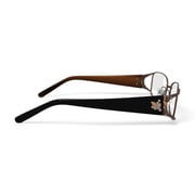 Luxe Womens WLO317 Rectangular Rectangular Prescription Eyeglasses with Case, Brown
