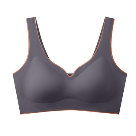 

Latex Trackless Sports Bra Made Of Lightweight Material Comfortable Sleep Bra L Gray Blue