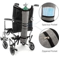 thumbnail image 4 of YXMEIGUO Oxygen Tank Holder for Wheelchair & Walker, Portable Oxygen Cylinder Bag for Travel, Transport Bag Carrier Accessories Bag for Walker, Rollator, Scooter, Fits Most Oxygen Cylinders, Gray, 4 of 7